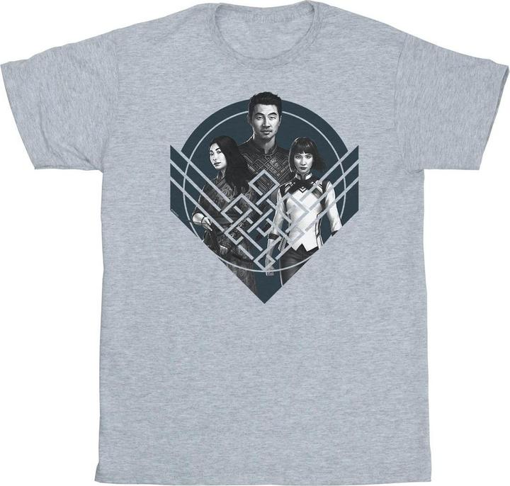 Produktbild ShangChi And The Legend Of The Ten Rings Group Pose Crest TShirt (4XL)