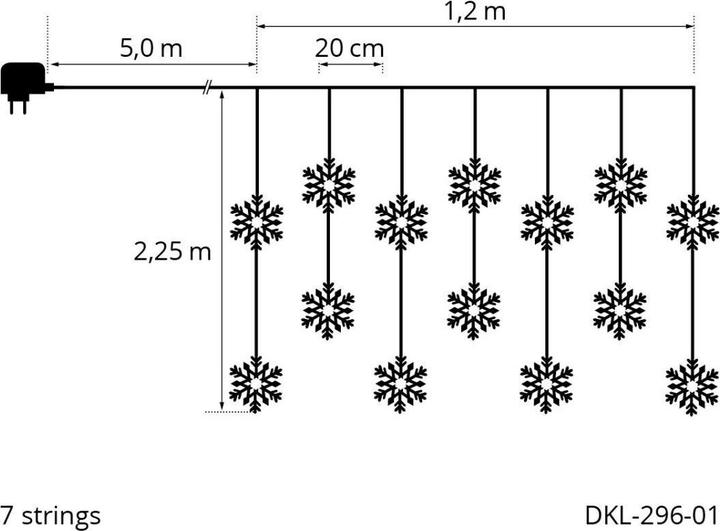 Image du produit STT Rideau de flocons de neige (1.20 m)