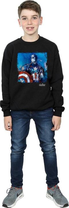 Actual product image Boys Captain America Art Sweatshirt (140, 146)