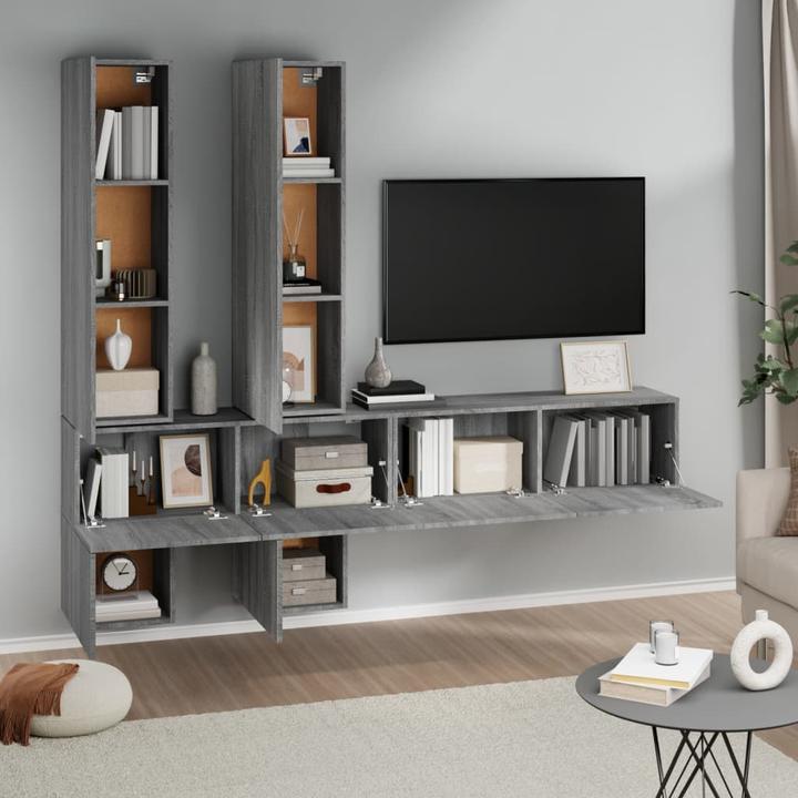 Produktbild VidaXL TV Wandschrank Grau Sonoma Wohnwand Hängeschrank Schrankwand TV Möbel (30.5 x 30 x 110 cm)