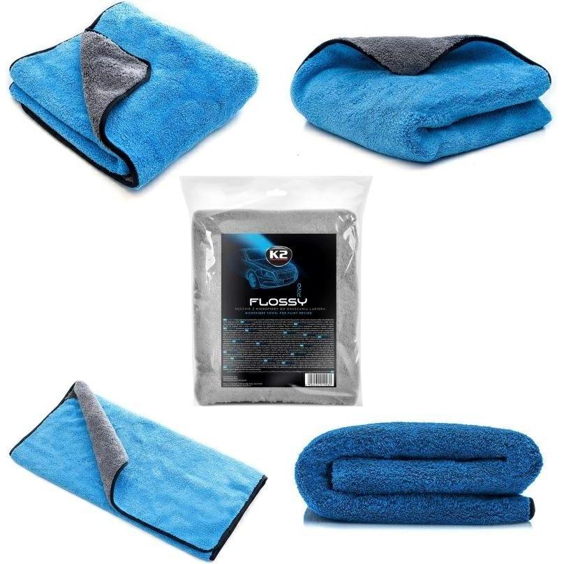 K2, Accessori per pulizia auto, FLOSSY 60x90 800 gsm - Asciugamano per l'asciugatura della vernice