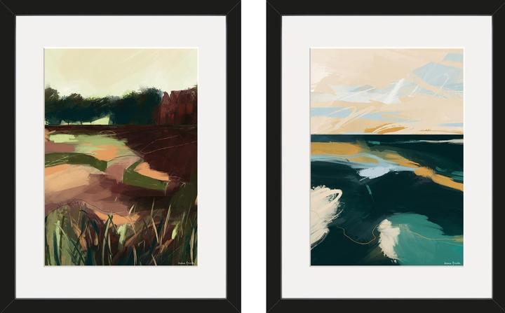 Produktbild Luana Asiata Eingerahmter Druck Osea Island River Blackwater 2erPack (40 x 30 cm)