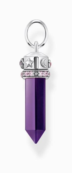 Immagine prodotto Thomas Sabo Ciondolo con imitazione di ametista sfaccettata in argento annerito (Argento 925)