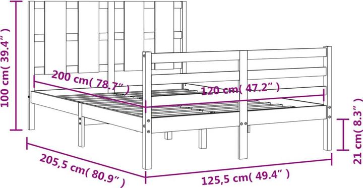 Produktbild vidaXL Caedmon (120 x 200 cm)