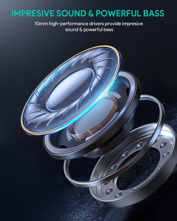 Actual product image Aukey Earbuds with Hybrid ANC (ANC, 5 h, Wireless)