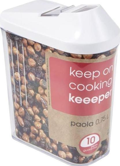 Productafbeelding keeeper Voorraadpot 0,75 l 10x5,5x17cm wit (0.75 l)