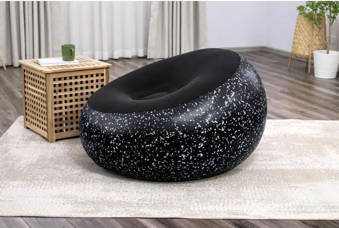 Produktbild Bestway Aufblasbarer Sessel Inflate Schwarz, 112 x 112 cm