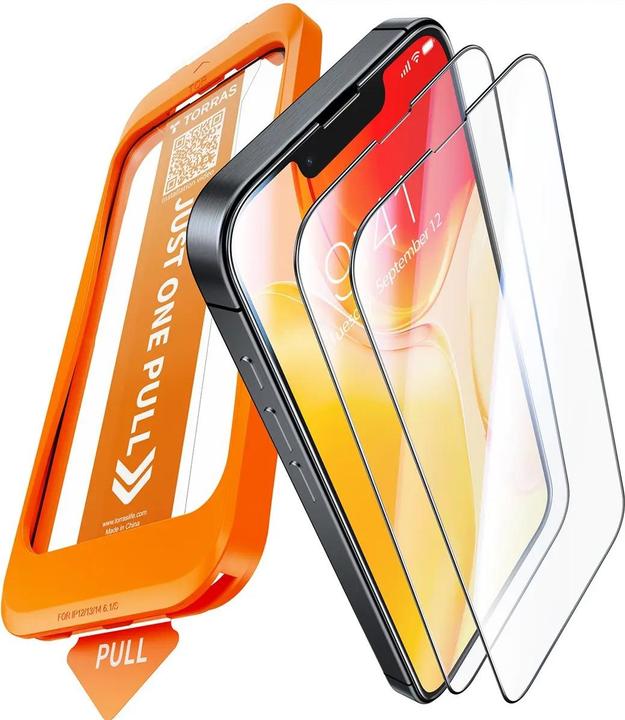 Torras - Install Master (2 Stk., Apple iPhone 13, Apple iPhone 13 Pro, Apple iPhone 14, Apple iPhone 16e, Apple iPhone 17e)