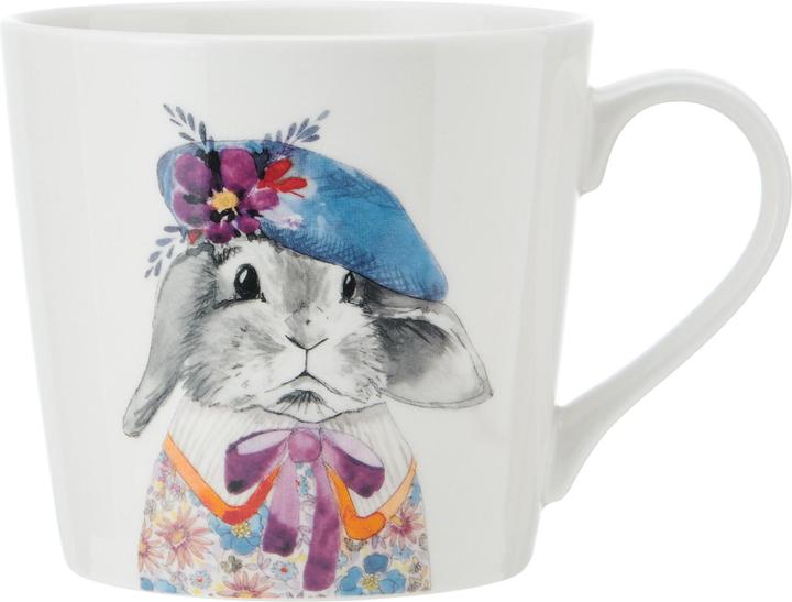 Mikasa Tipperleyhill Rabbit Print Porcelain Mug, 380ml (380 ml, 1 x)