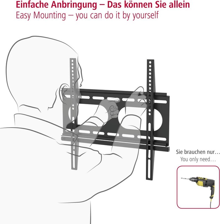 Immagine prodotto Hama Supporto TV a parete FIX Ultraslim (Muro, 56", 50 kg)