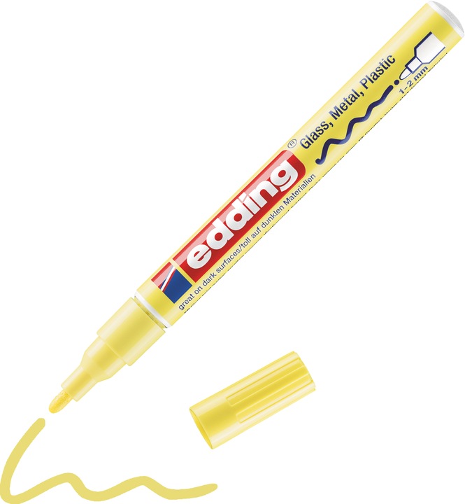Immagine prodotto Edding 751 - Marcatore di vernice (Giallo, 1 mm, 10 x)