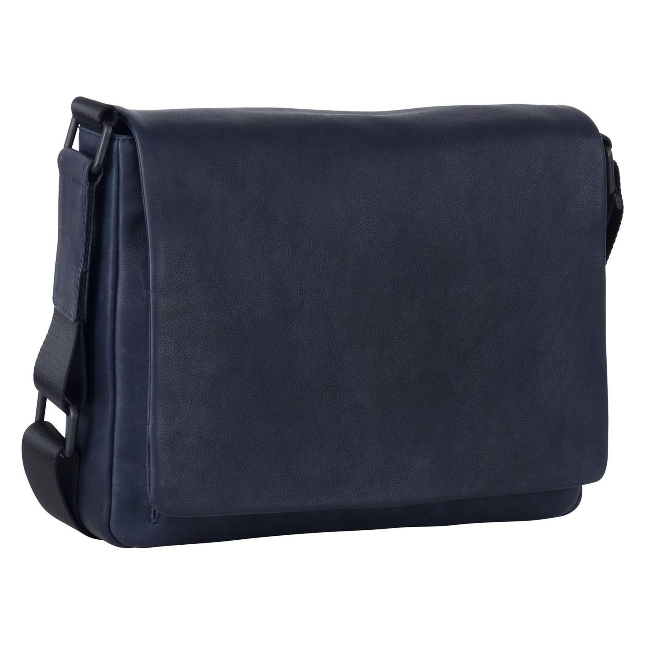 Leonhard Heyden, Herren, Handtasche, Den Haag Messenger Leder 31 Cm, Blau