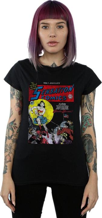 Actual product image Womens/Ladies Wonder Woman Sensation Comics Issue 1 Cover Cotton T-Shirt (M)