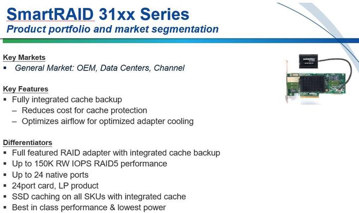 Immagine prodotto Adaptec SmartRAID 3154-8i: PCI-Ex8 Contr.