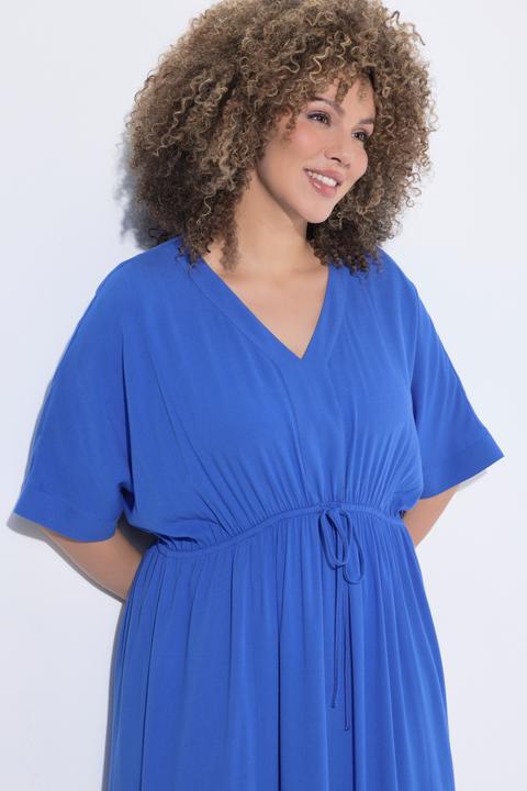 Produktbild Ulla Popken Maxikleid, A-Linie, V-Ausschnitt, Halbarm (46)