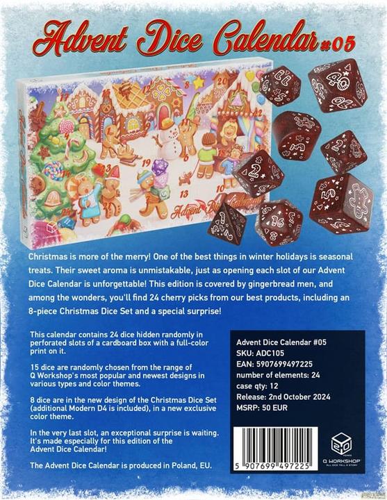 Immagine prodotto Q Workshop Calendario dei dadi dell'Avvento 05