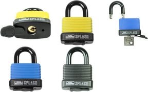 Actual product image Burg Wächter Cylinder padlock Splash 470 45 Yellow SB