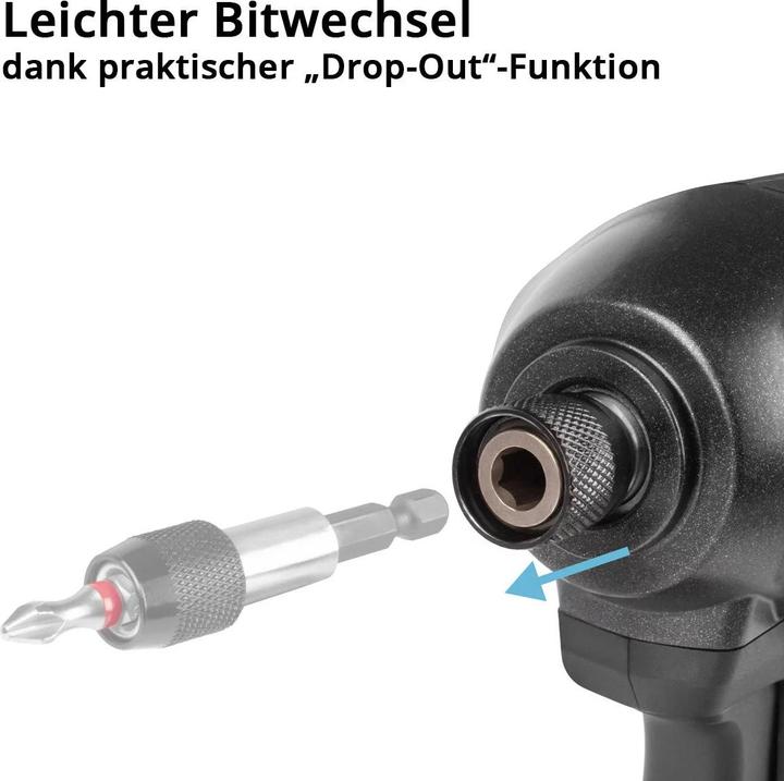 Produktbild Stahlwerk 20 V Akku Drehschlagschrauber 190 Nm 3200 U/min Brushless-Technologie 1/4" Hex-Bithalter
