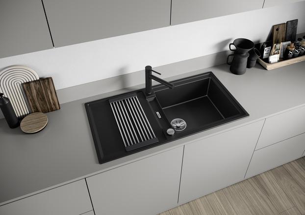 Actual product image Blanco ADIRA XL 6 S | SILGRANIT soft white | installation type: installation from above | reversible | (Fitted sink, 100 cm, 50 cm)