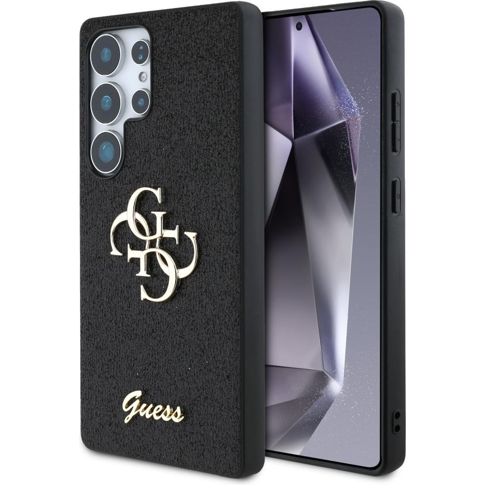 Guess Etui Fixed Glitter Big 4G Metal Logo do Samsung Galaxy S25 Ultra czarny (Samsung Galaxy S25 Ultra), Smartphone Hül...