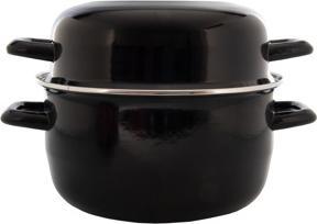 Shell pan 24 Cm enamel black (Frying pan, Enamel)