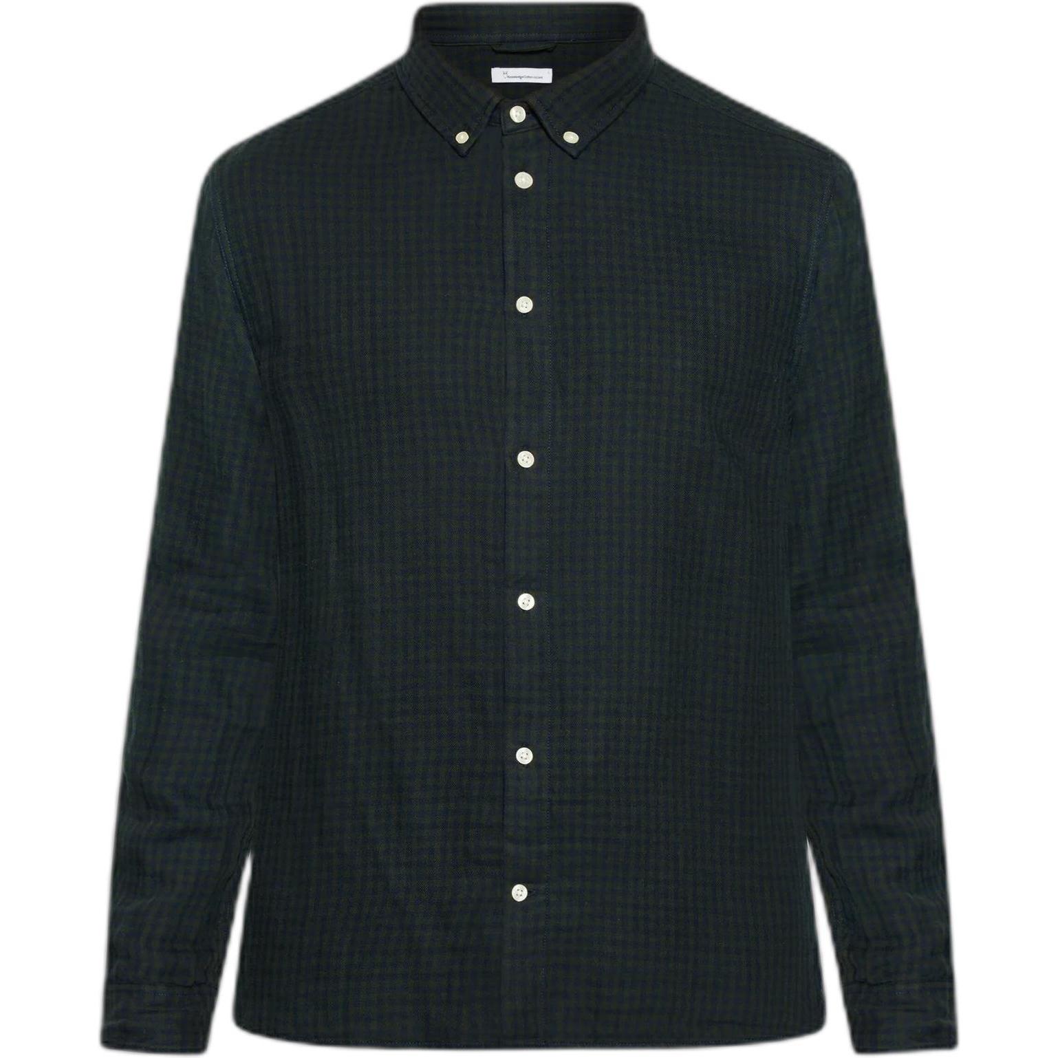 KnowledgeCotton Apparel, Herren, Hemd, hemd got/vegan, Grün, (S)