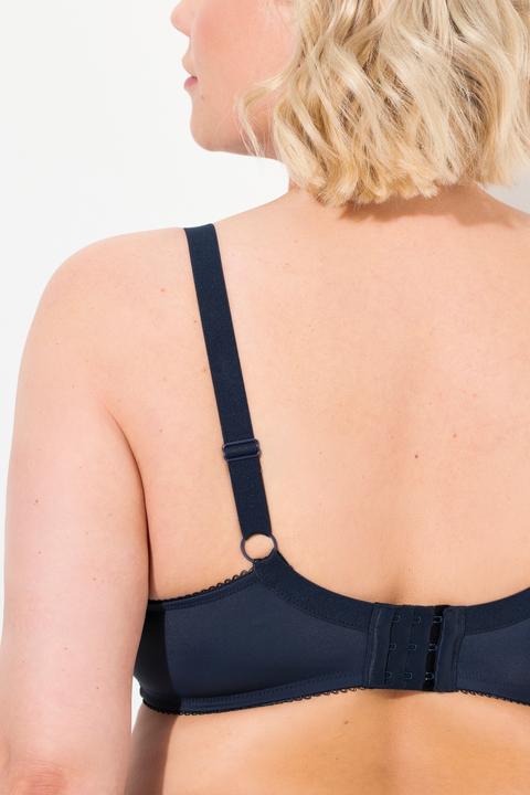 Actual product image Ulla Popken Damen grosse Grössen Bügel-BH, Softschale, Cup B-E nachtblau 105B 697144139-105B (105 B)