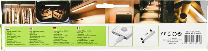 Actual product image Benson Electric LED Lichtleiste Kleiderschrank mit PIR Sensor (White, 30 cm, Indoor)