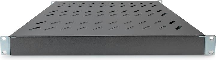 Produktbild Digitus 1HE Fachboden fuer 48,3cm 19Zoll Netzwerkschrank RAL9005 schwarz fuer 600mm tiefe Schraen...