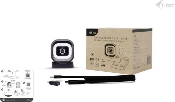 Produktbild i-tec SOLOMON 700 STREAM 4K Webcam with Ring Light (8.29 Mpx)