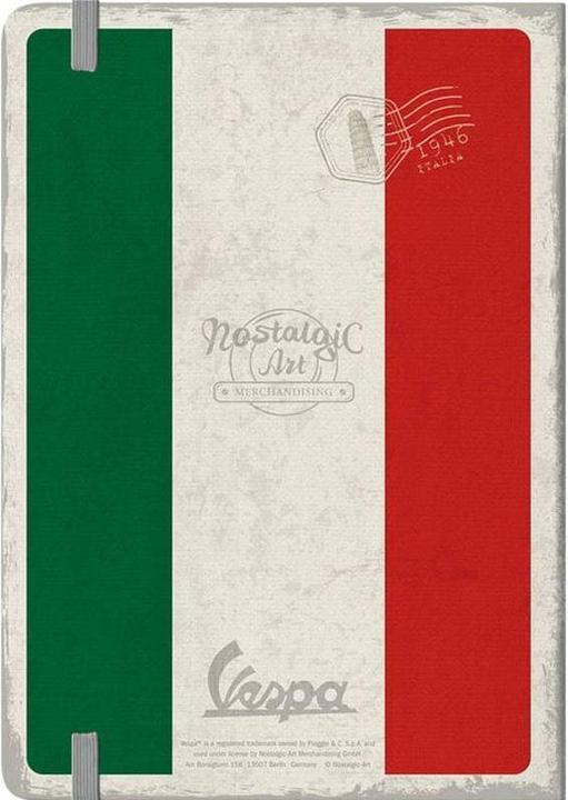Actual product image Nostalgic-Art Merchandising Notebook Vespa A5, Dot, Multicoloured (A5, Lined, Hardcover)