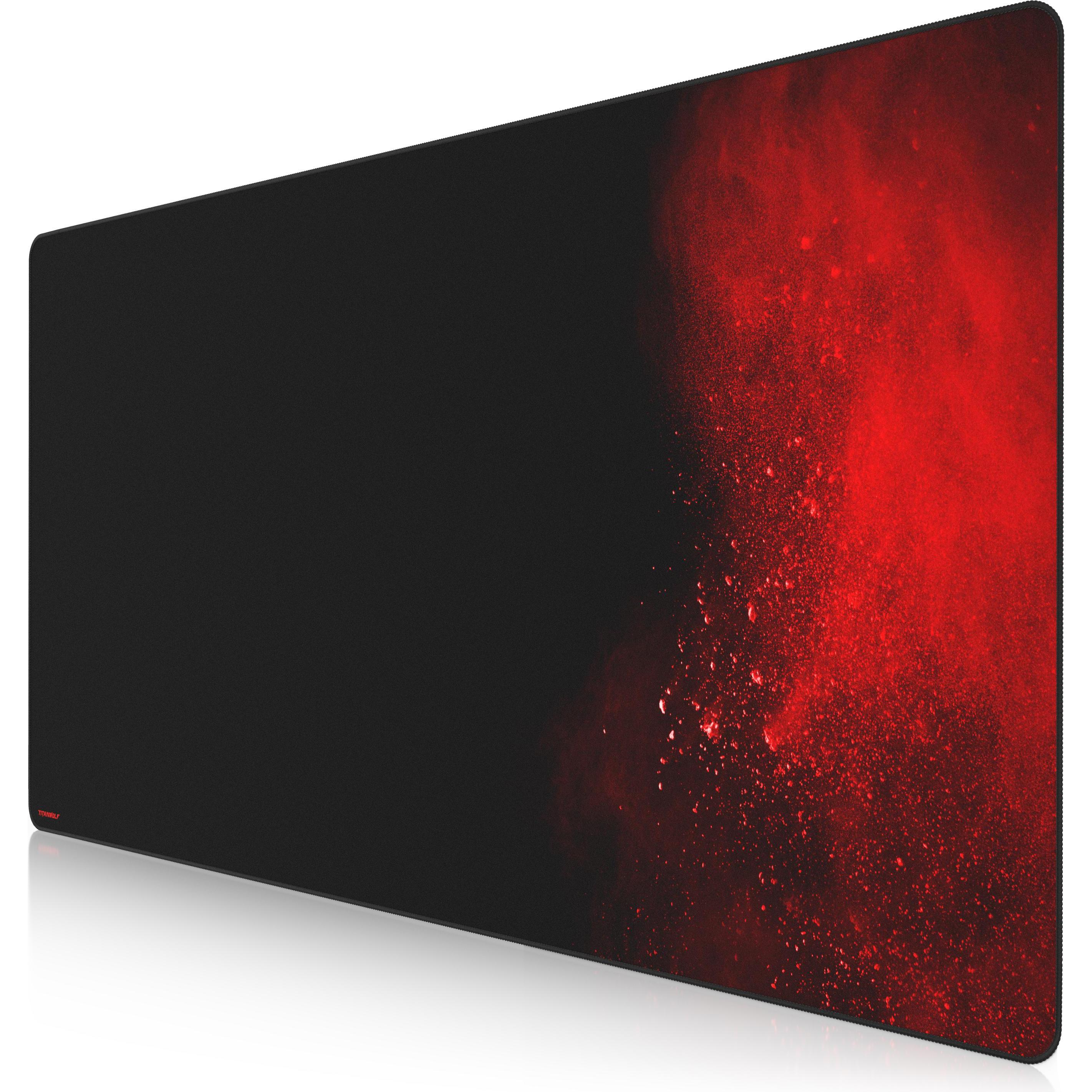 Titanwolf Gaming Mauspad, XXXL Speed Mausmatte 1200 x 600 mm, Geschwindigkeit & Präzision, Blood, Mausmatte, Schwarz