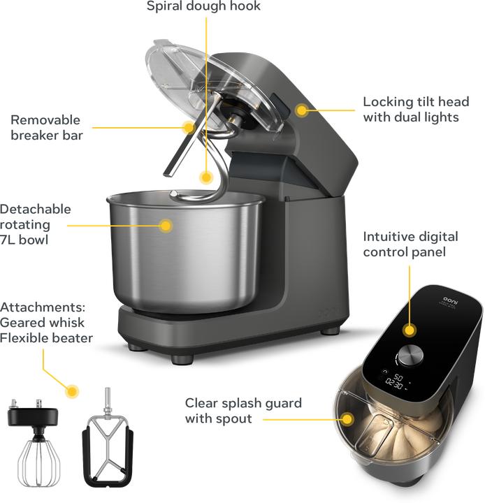 Actual product image Ooni Halo Pro Spiralteigmaschine (750 W)