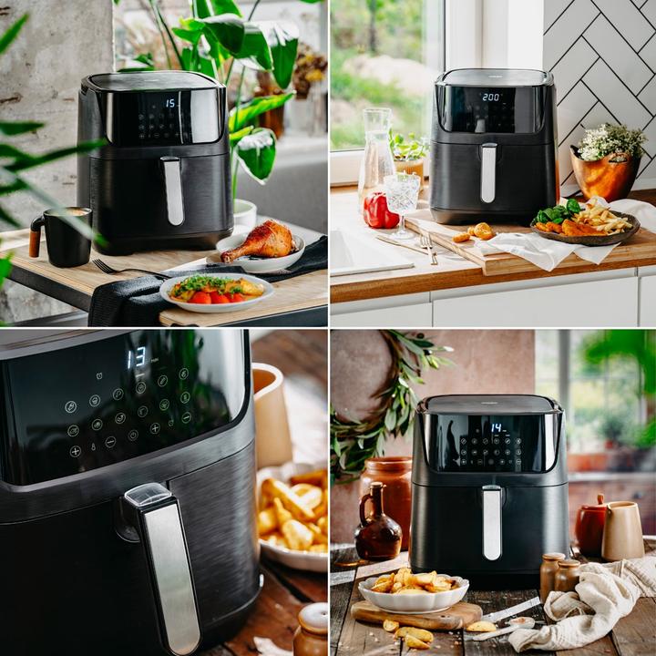 Produktbild Adler Tischgrill AD 6317 Air Fryer Ofen, 12 Programme, 5,5 L, Schwarz