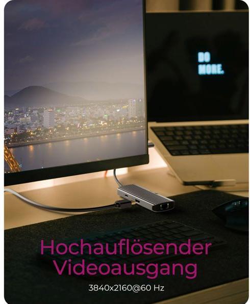 Produktbild Icy Box IB-DK4034a-CPD (USB-C, 6 Ports)