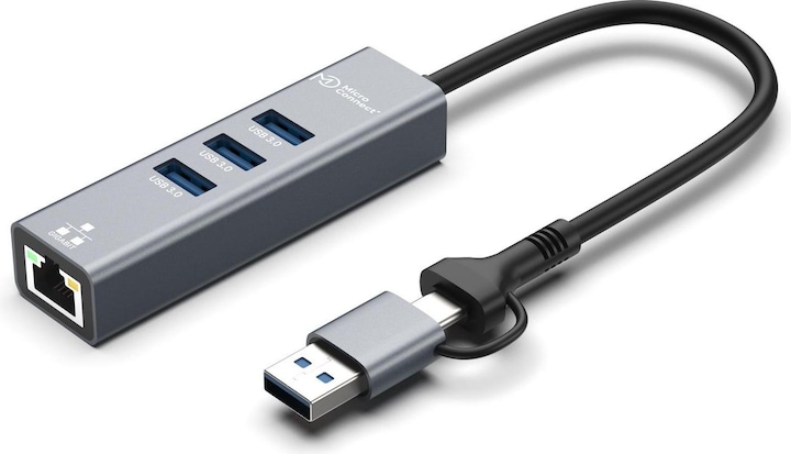 Produktbild MicroConnect USB Hub (USB-C, USB-A, 4 Ports)