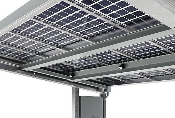 Image du produit kaiserkraft Fahrzeugüberdachung SolarCover mit PV-Modulen mit Schaltschrank