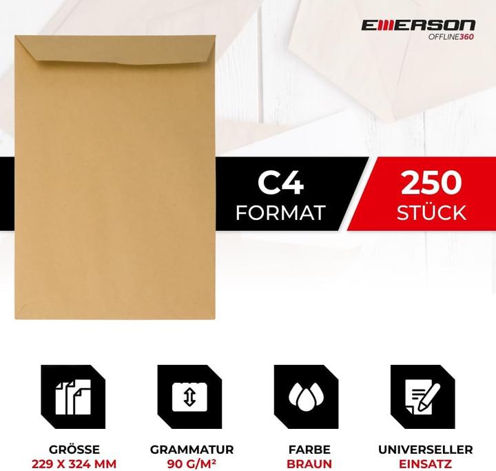Immagine prodotto Emerson Versandtasche DIN C4 (250 pz.)