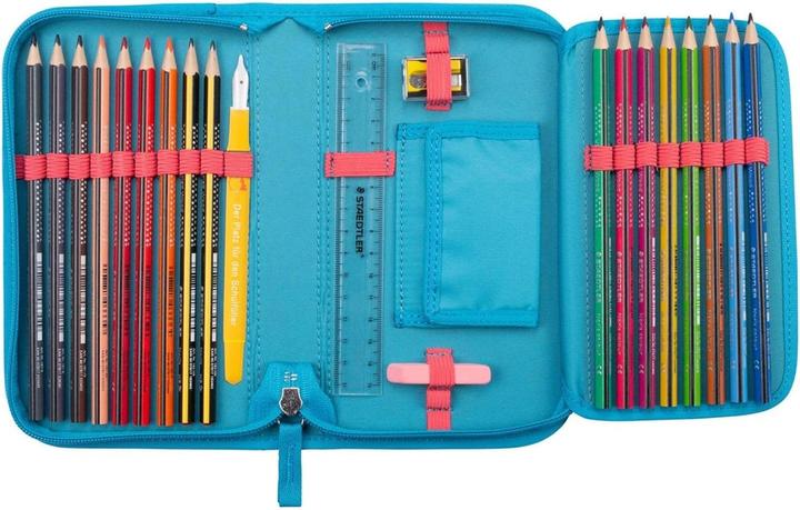 Actual product image Derdiedas ErgoFlex Tiny Exklusiv LED School Backpack Set 5-Piece Rainbow Star (21 l)