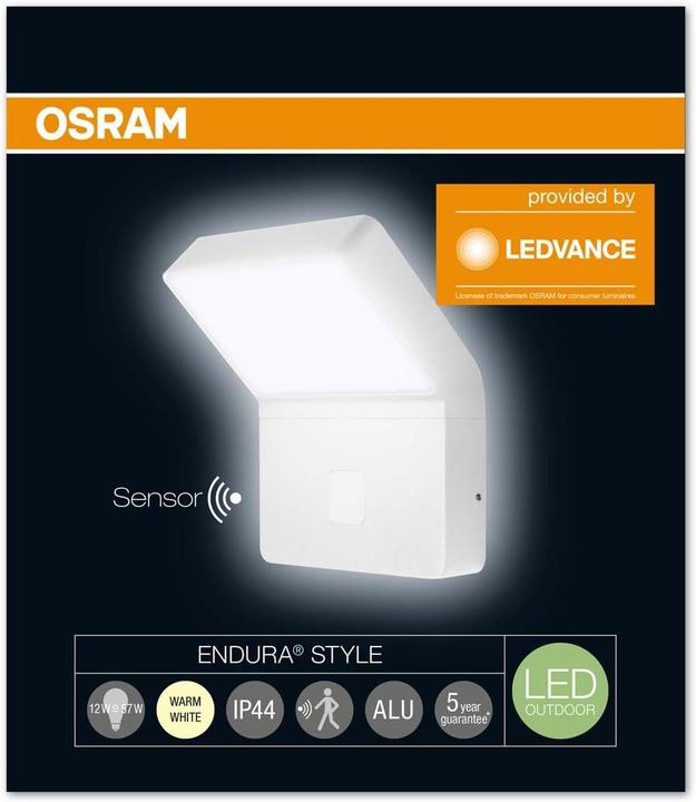 Produktbild Osram LEDAussenwandleuchte Bewegungsmelder Endura Style Wall Wide (750 lm, IP44)