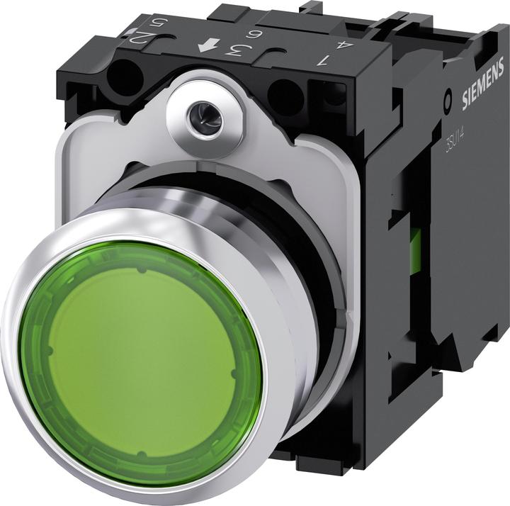Produktbild Siemens Illuminated pushbutton, 22mm, green