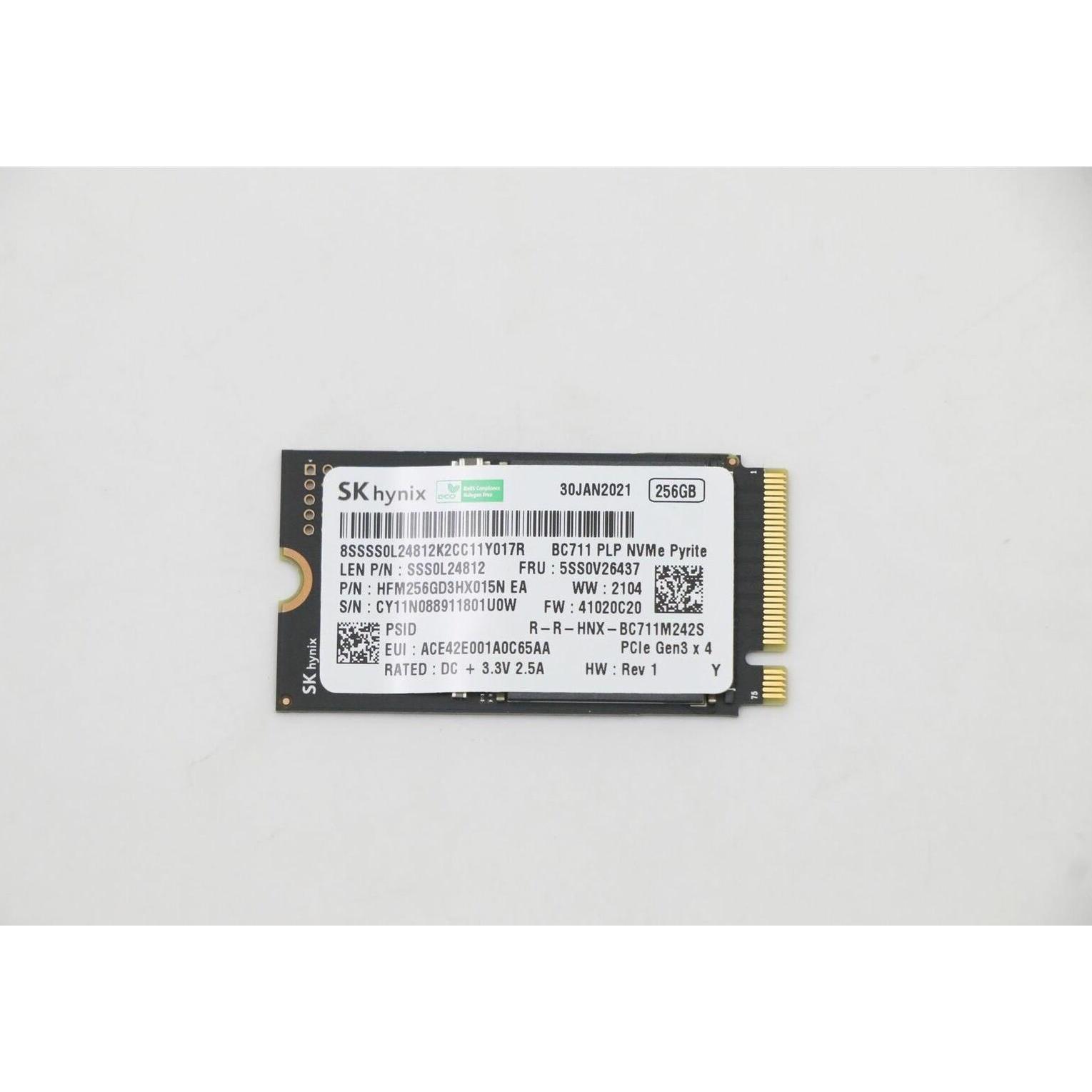 Lenovo 256G,M.2,2242,PCIe3x4,UM,STD, Notebook Ersatzteile