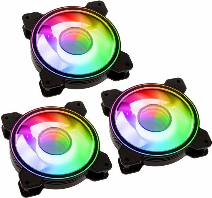 Actual product image AeroCool Mirage 12 ARGB Pro Computer Case Cooling Kit 12 cm Black (120 mm, 3x)