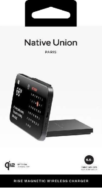 Actual product image Native Union Rise Solo Qi2 Wireless Charger Black (15 W)