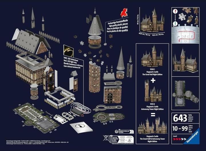 Produktbild Ravensburger Hogwarts Schloss - Die Grosse Halle - Night Edition (540 Teile)