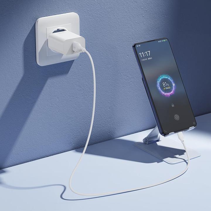 Produktbild xO wall charger CE33 QC 18W 1x USB white + cable USB-C (18 W, 1 Port)