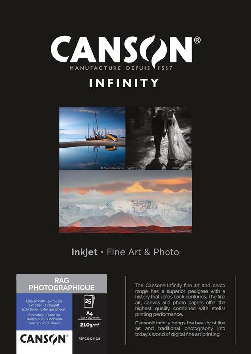 Actual product image Canson Infinity Photo Rag A4 210 g/m² 25 sheets (A4)