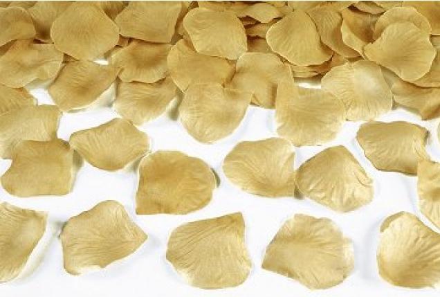 Actual product image Partydeco Rose petals in a bag, gold (1 pkt / 500 pc.) (500 Piece)