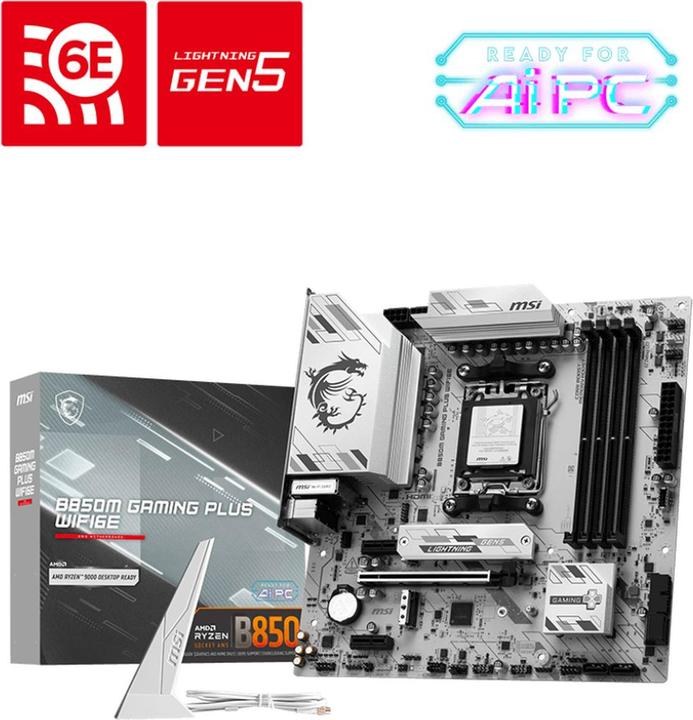 Produktbild MSI B850M Gaming Plus WIFI6E (AM5, AMD B850, mATX)