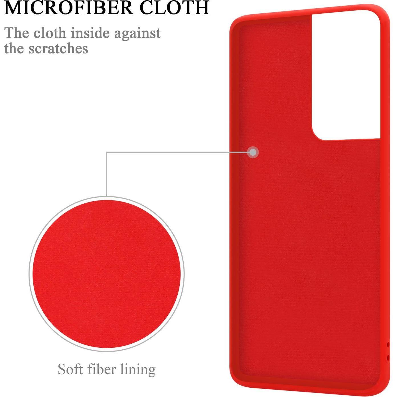 Thumbnail - Cadorabo HülleTPU im Liquid Schutz Case Silikon Design mit Ring (Samsung Galaxy S24 Ultra), Smartphone Hülle, Rot